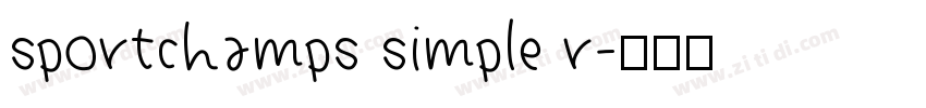 sportchamps simple r字体转换